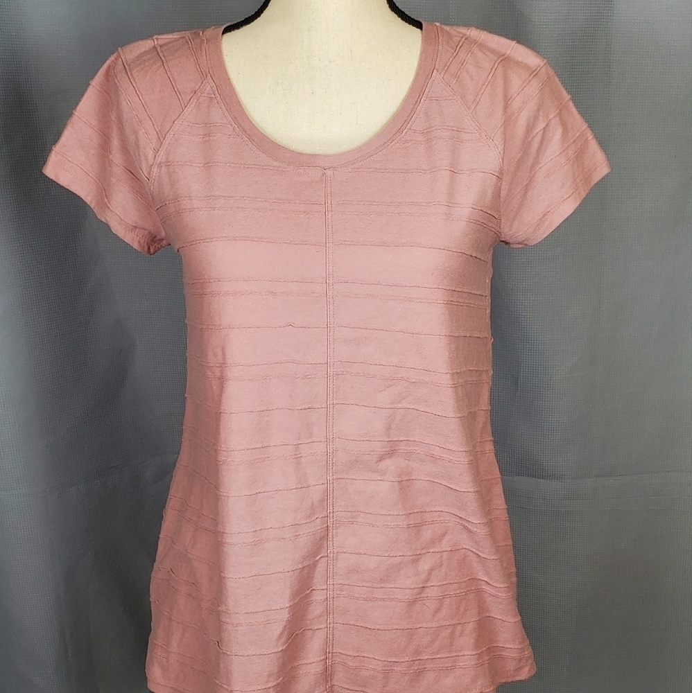 Simply Vera short sleeve top, dusty rose, size XS